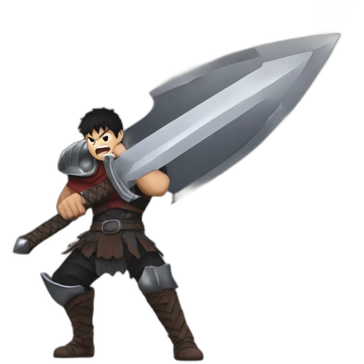 angry berserk guts carrying a huge sword on his shoulder emoji