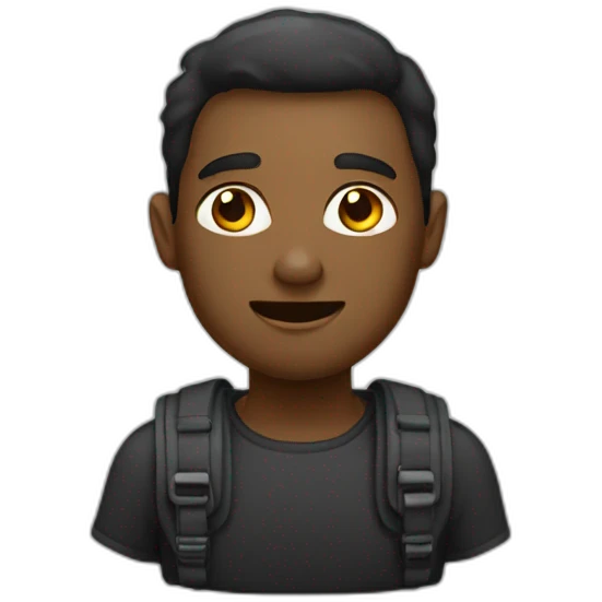 Sac à dos noire emoji