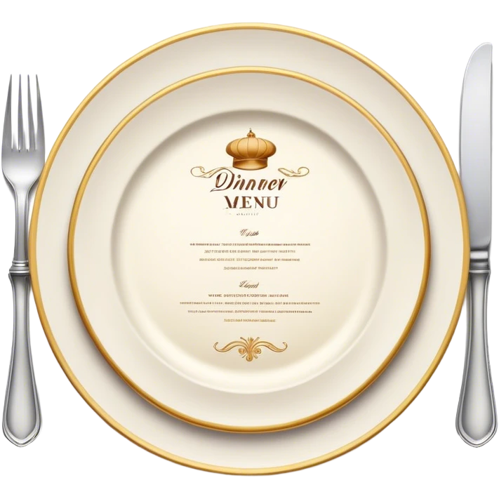 Fancy dinner menu elegant  emoji