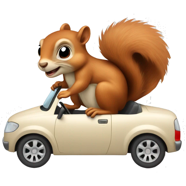 squirrel in a car emoji