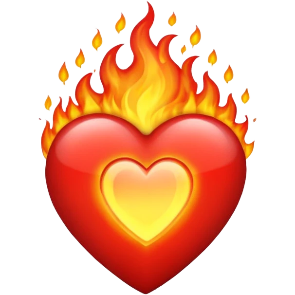 Heart with fire emoji