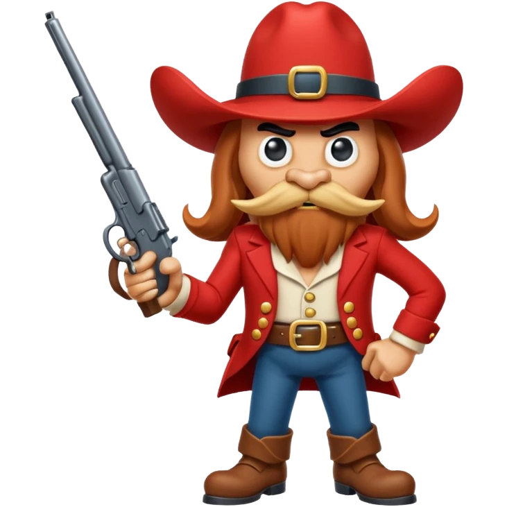 yosemite sam character cartoon with his gun emoji