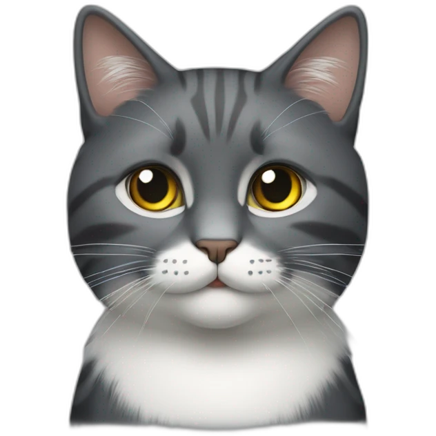Katze schwarz grau und katze schwarz weiß emoji