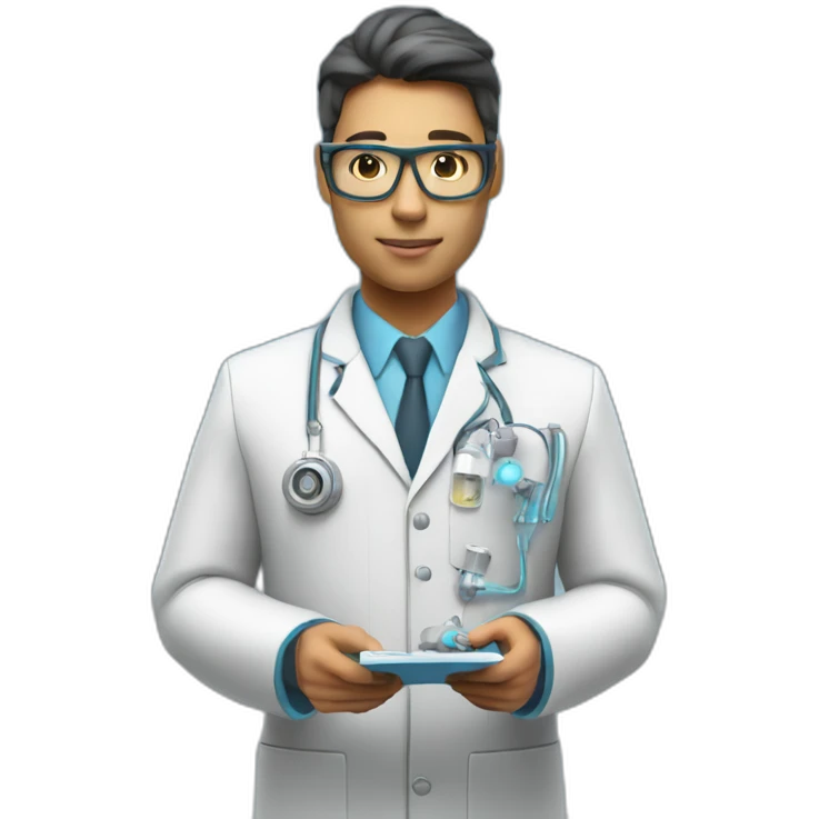 Futuristic-Biomedical-Engineer-studying-hologram-3d-model-of-breast emoji