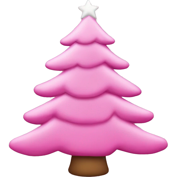 Pink Christmas tree emoji