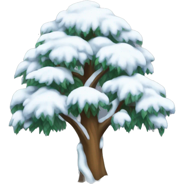 Snowy tree emoji