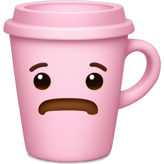 Pastel pink coffee cup emoji
