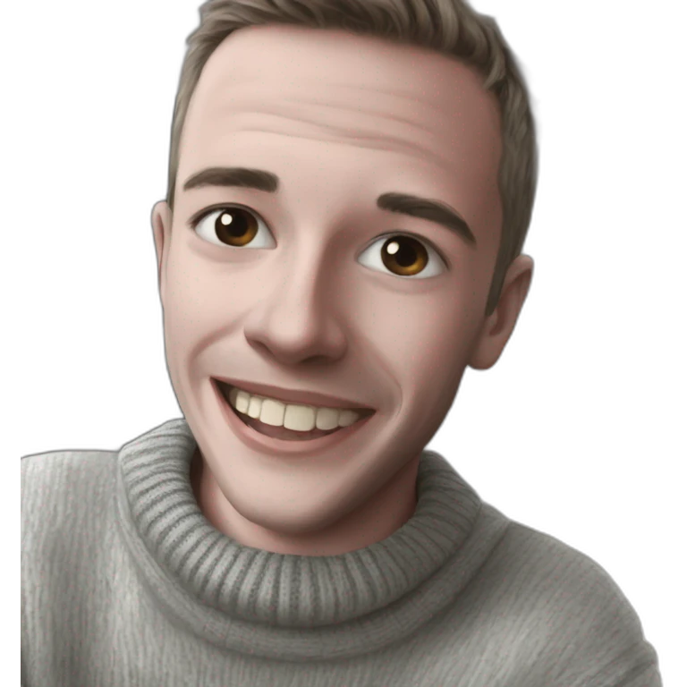 smiling solo male in sweater emoji