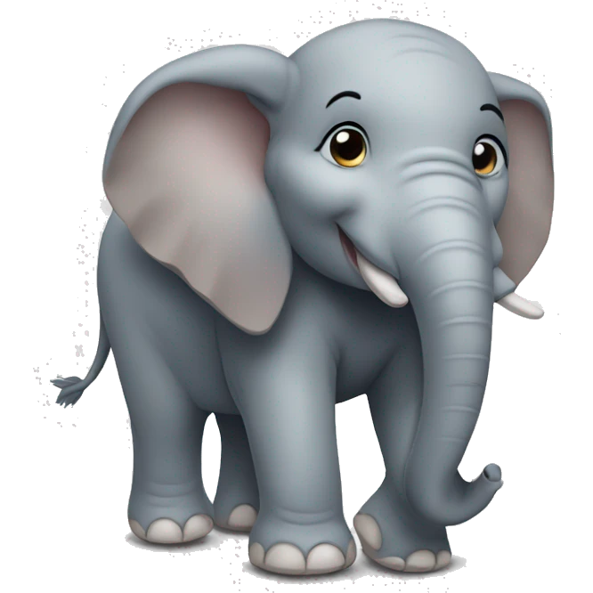 Elephant happy emoji