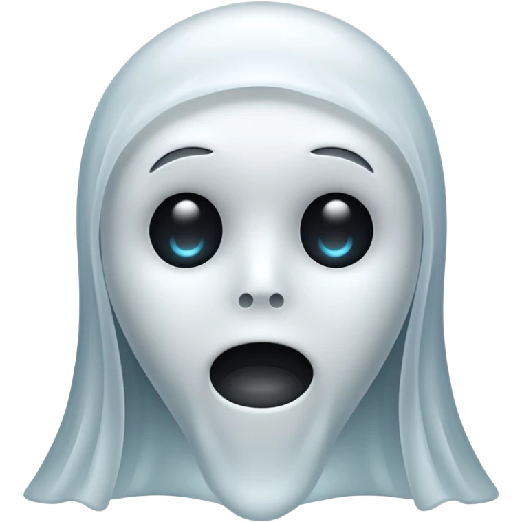Straight face ghost  emoji