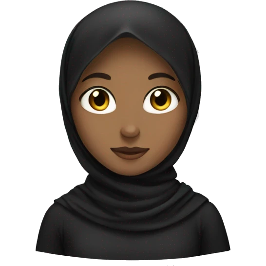 A girl wearing a black hijab  emoji