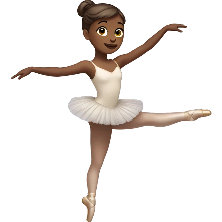 Ballet dancer with brown hair  emoji