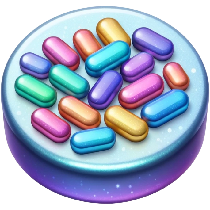 Glitter pills emoji