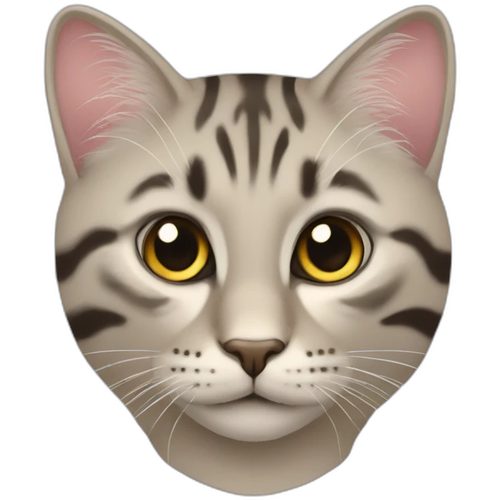 розовый котенок в аниме стиле emoji