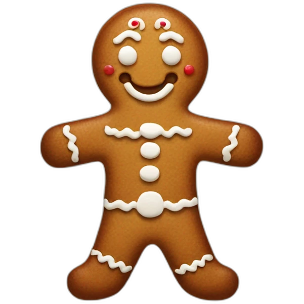 Attractive gingerbread man emoji