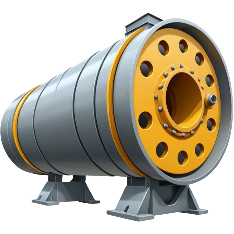 Emoji-style illustration of a tunnel boring machine, flat vector look, bold outlines, minimal details, no background emoji