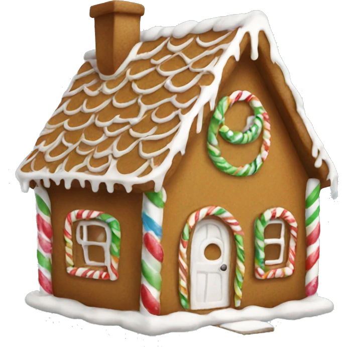 Gingerbread house emoji