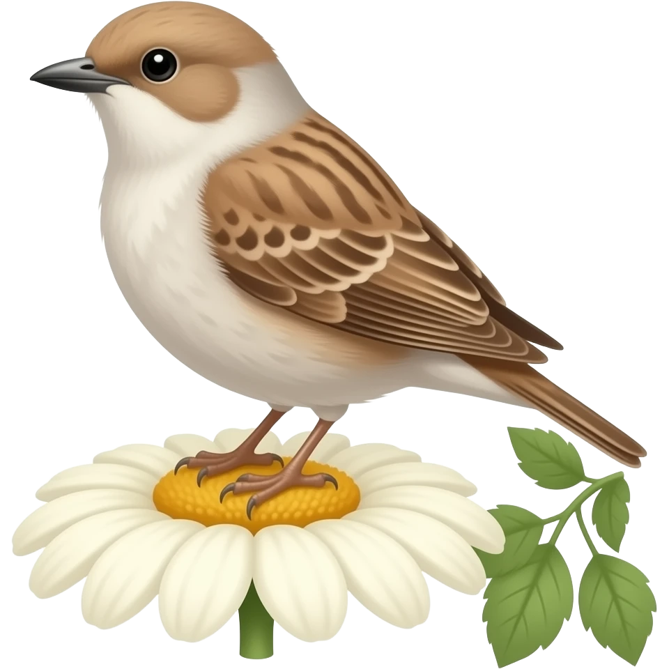 Bird on a flower emoji