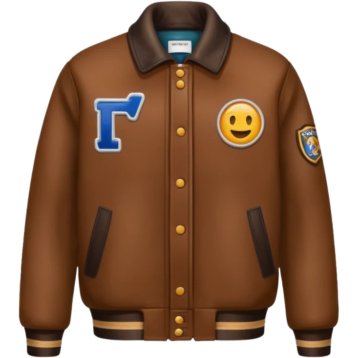 brown varsity jacket


 emoji