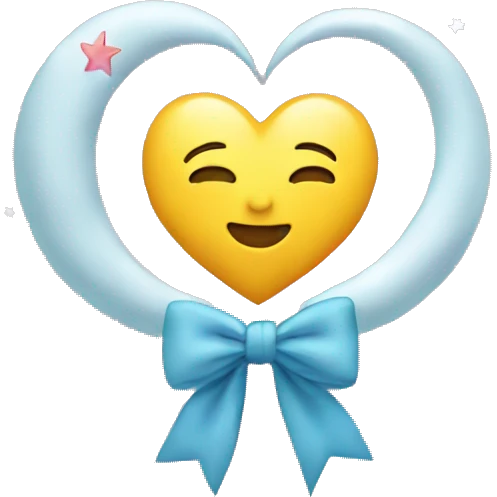 heart stars bow moon emoji