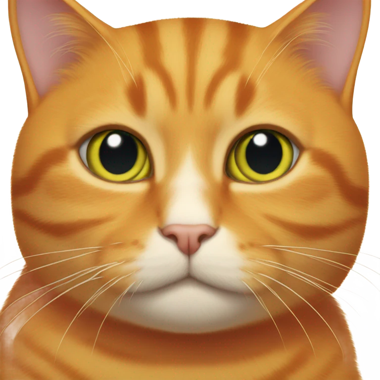 Orange cat with big belly  emoji