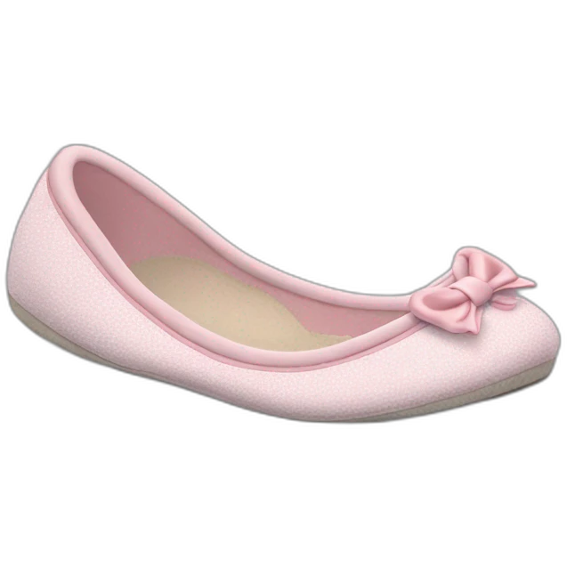 chausson ballerine isotoner emoji