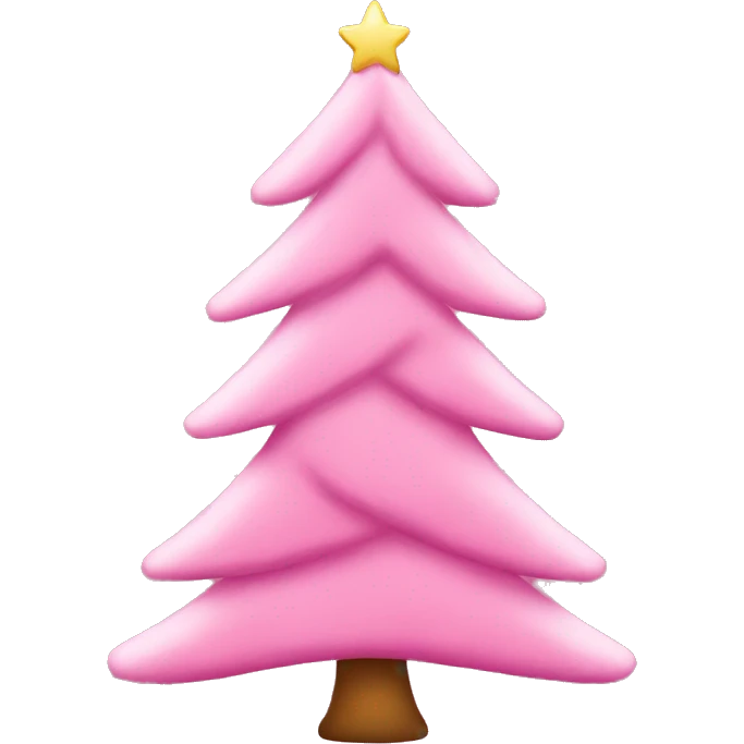 Pink cute Christmas tree emoji