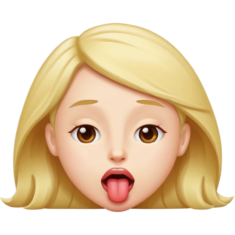 Laying down person with tongue out emoji