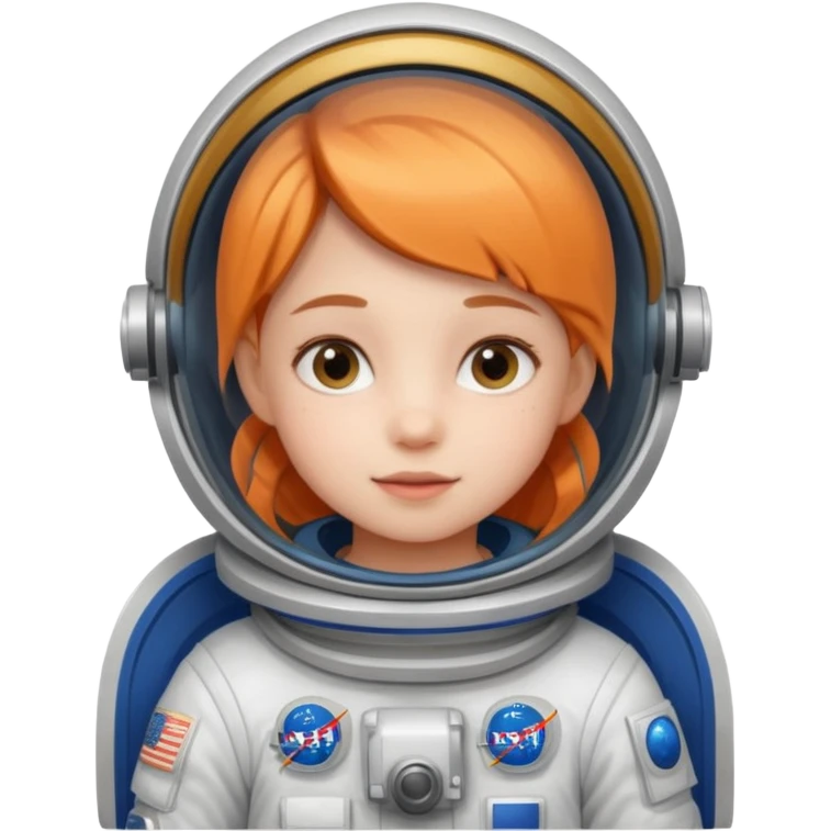 Girl kid in Astronaut Uniform
 emoji
