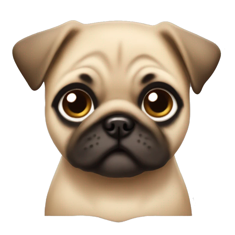 Fawn pug puppy emoji