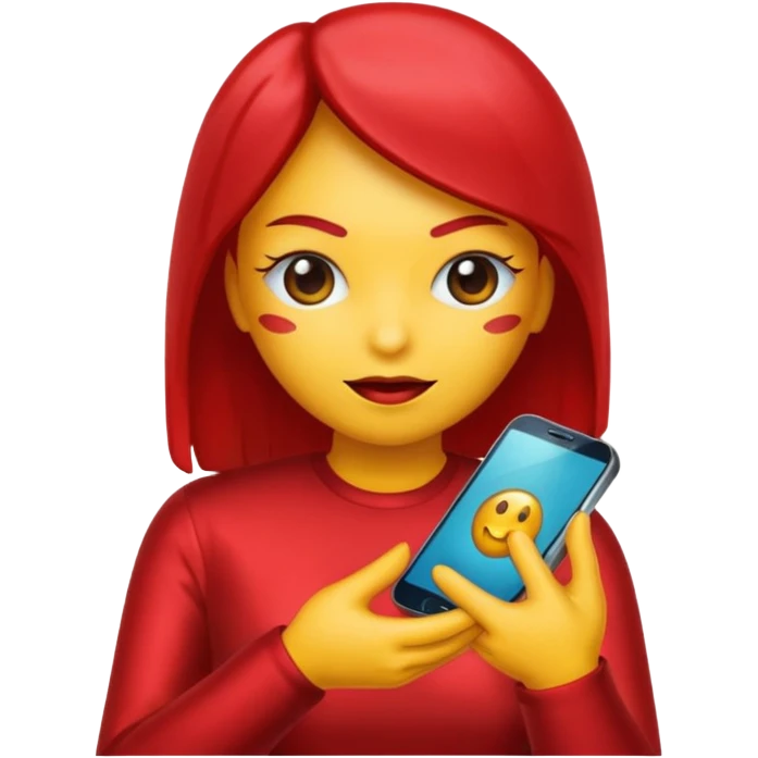 Android comendo maçã emoji