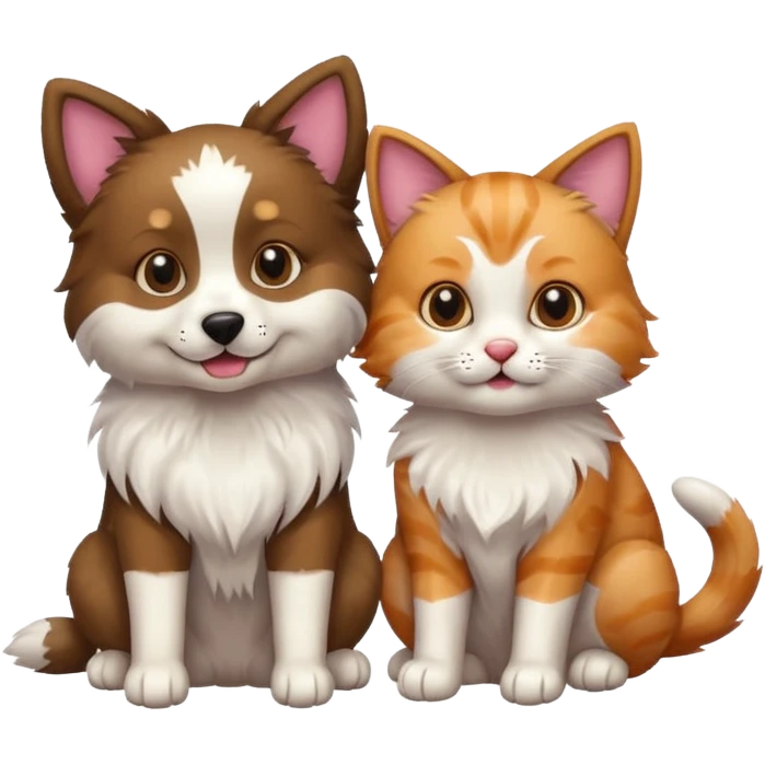 Dog with cat  emoji