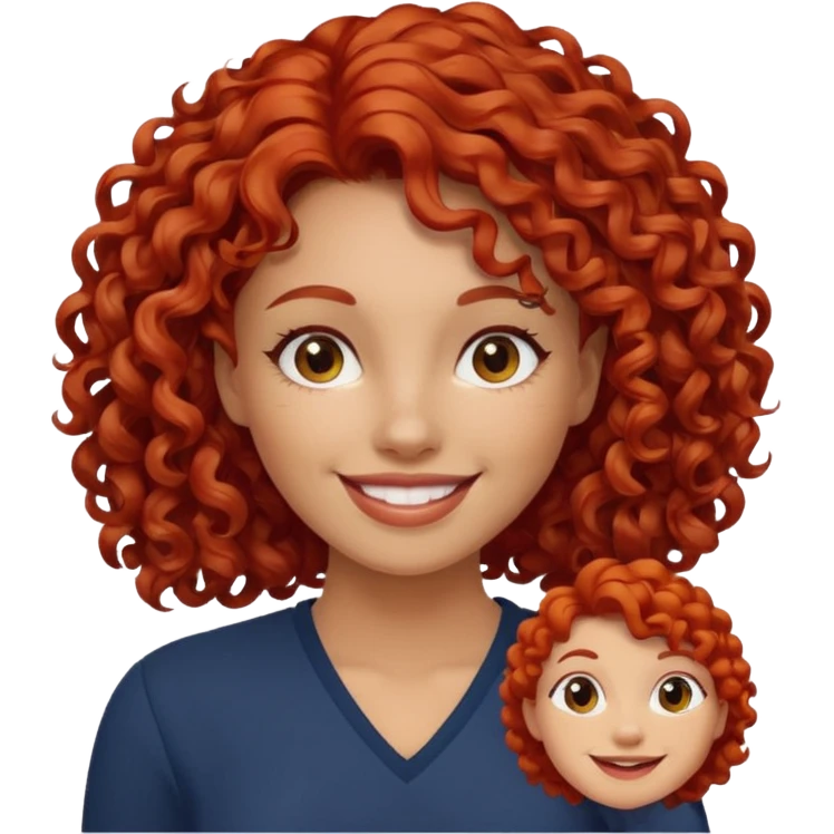female curly red hair emoji