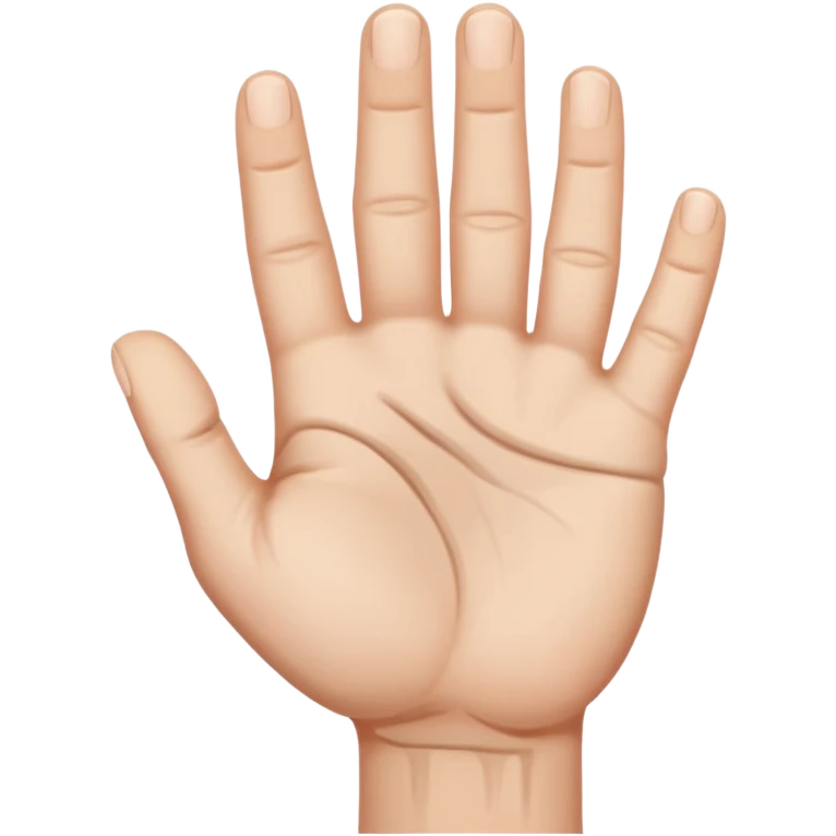 Hand with no pinky finger emoji