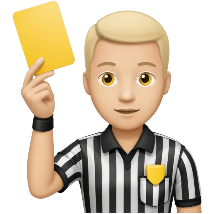 referee holding yellow card emoji