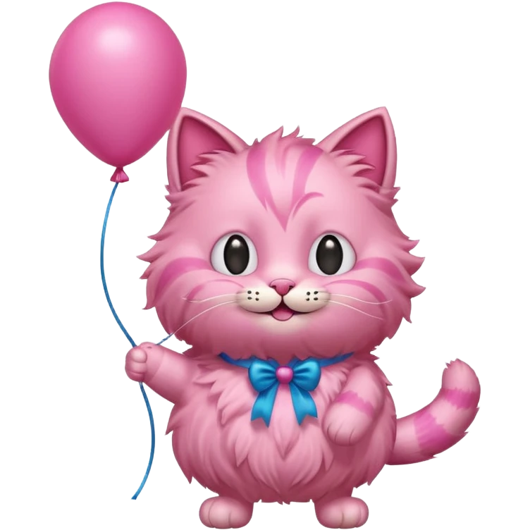 Pink cat WITH a balloon head emoji