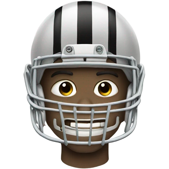 Football player head with skeleton in helmet  emoji