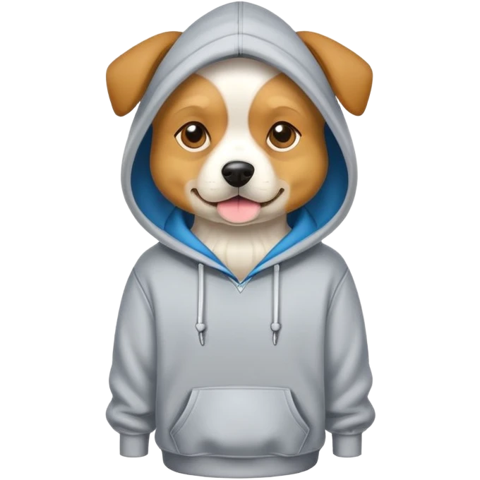 dog wearing hoodie emoji