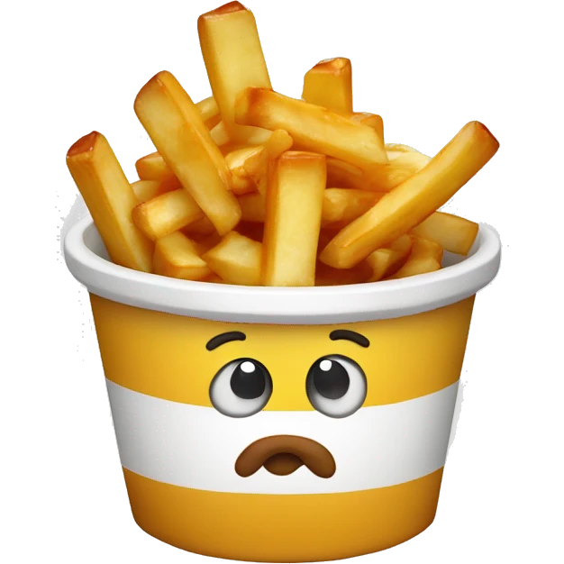 Une poutine qui mange une poutine  emoji