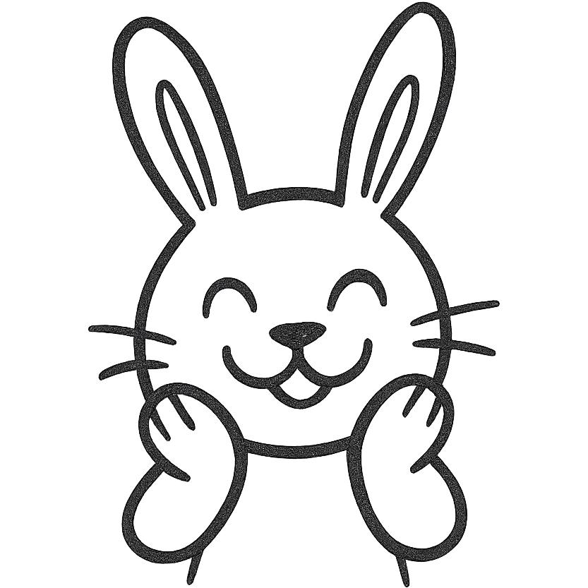 A cute and funny rabbit emoji