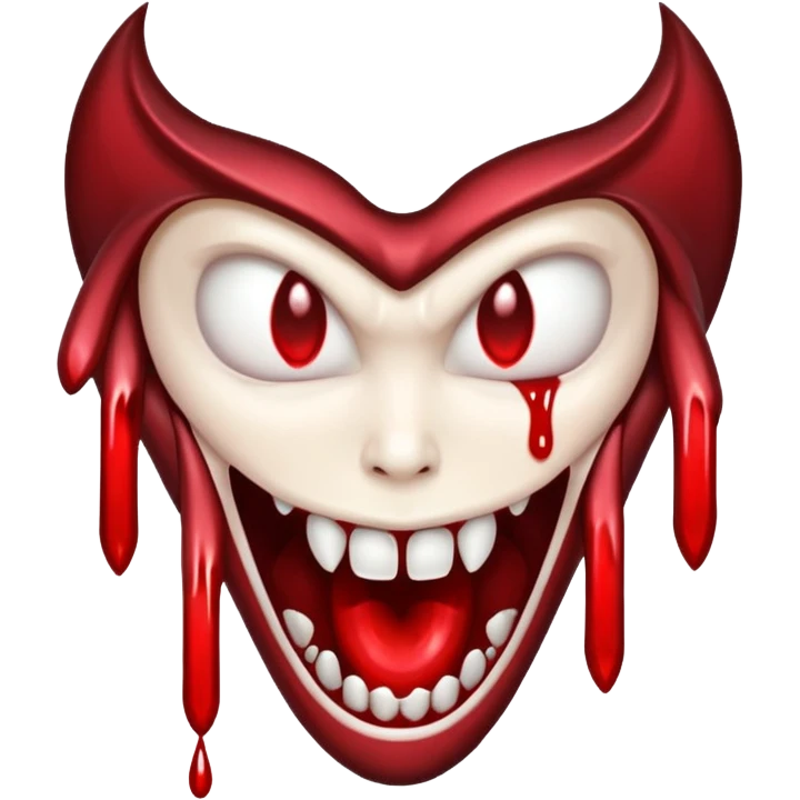 Vampire fangs dripping blood just the teeth  emoji
