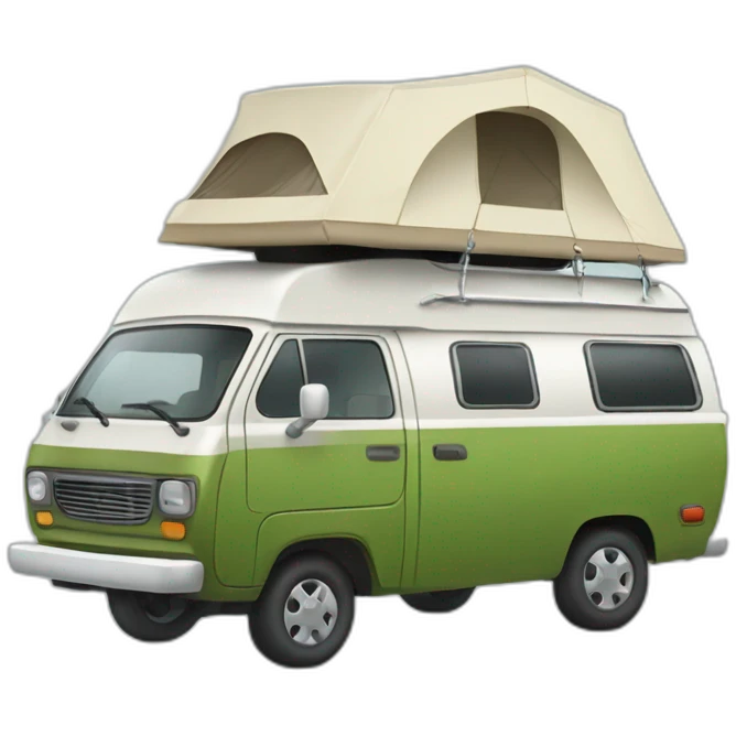 Camping car avec une bouche  emoji