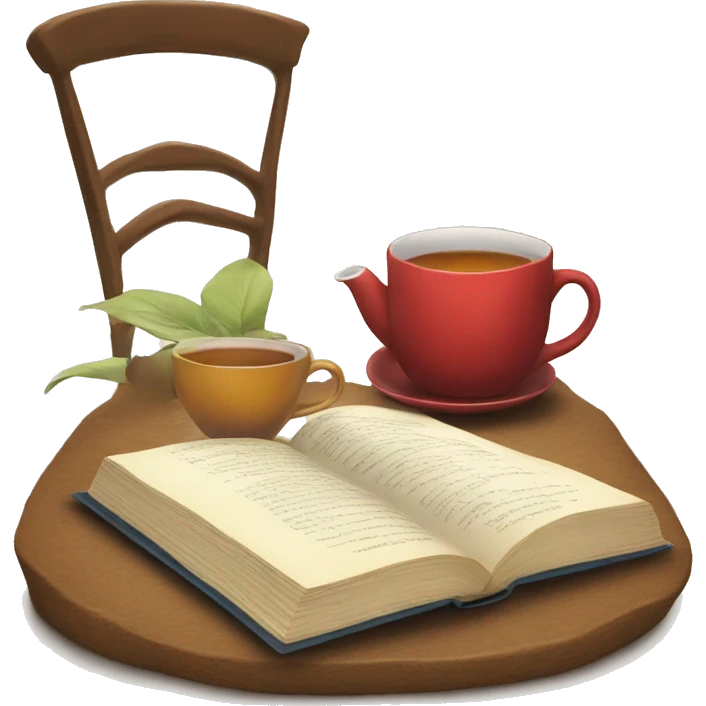 book and tea emoji