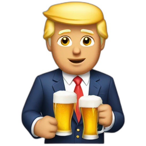 Trump-nu-avec-une-biere emoji
