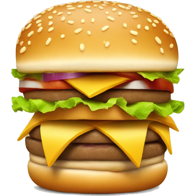 Burger face with fries in hands emoji