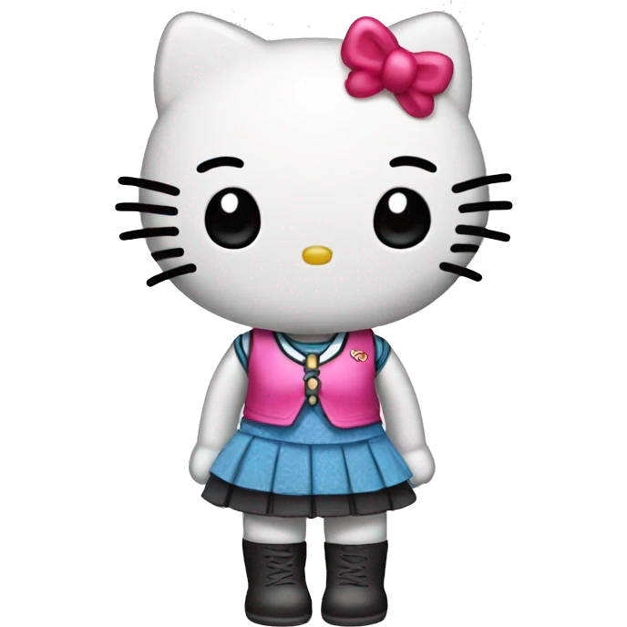 hello kitty in a skirt  emoji