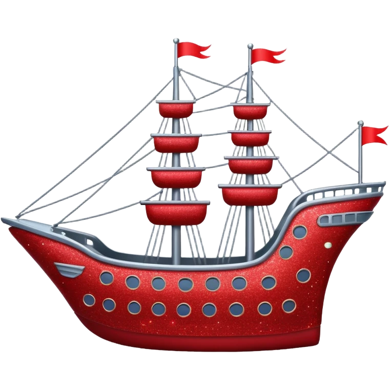 red glitter ship emoji