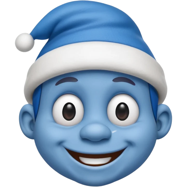 Black poppa smurf emoji