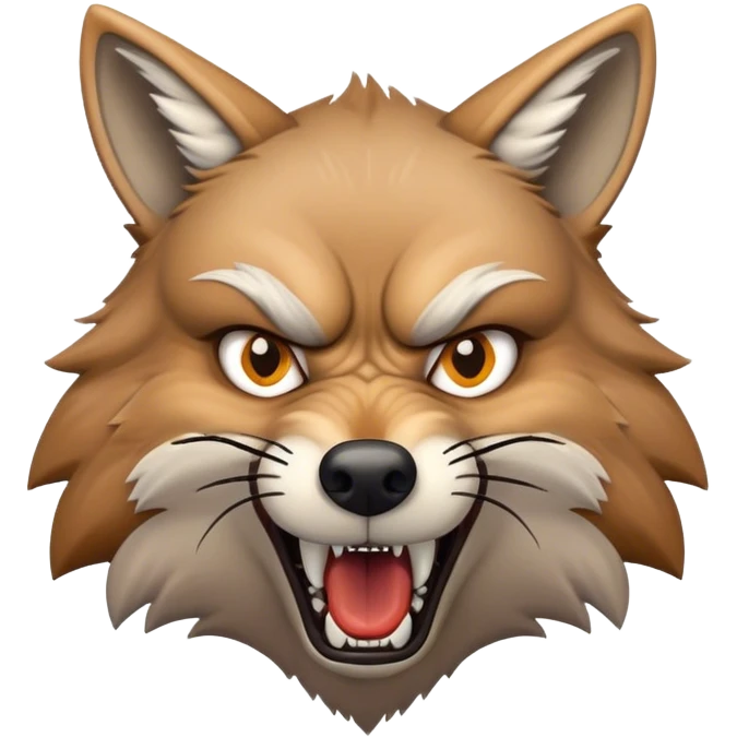 angry old grey mangey coyote emoji