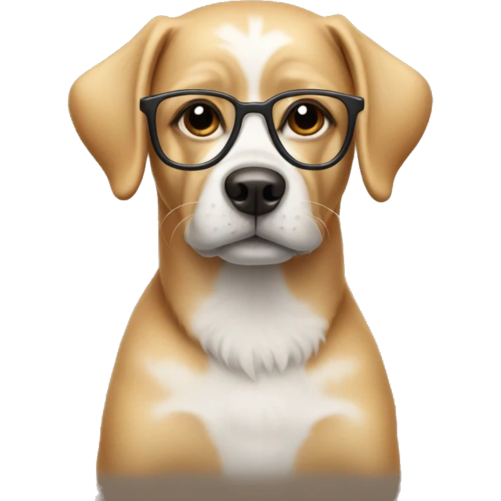 dog wearing glasses emoji